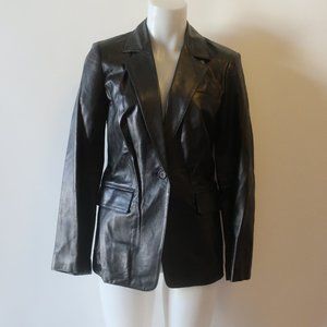 *NWT Womens Real Clothes Black Leather Jacket 6